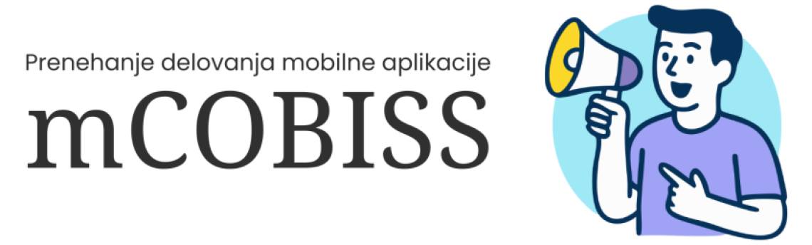 Prenehanje delovanja mobilne aplikacije mCOBISS