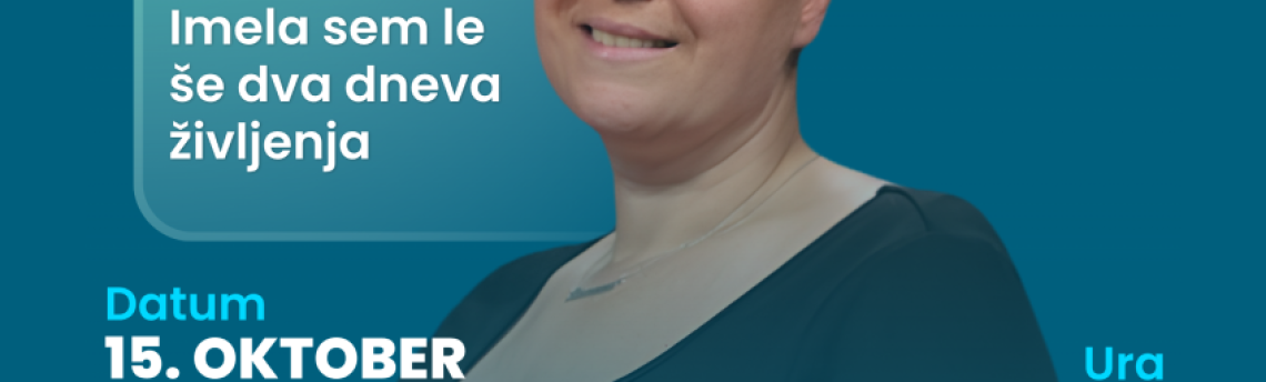 Ko se življenje ustavi, a upanje ostane: pogovorni večer z Romano Skrinjar Alauf, četrtek, 15. 10. 2026, ob 18:00