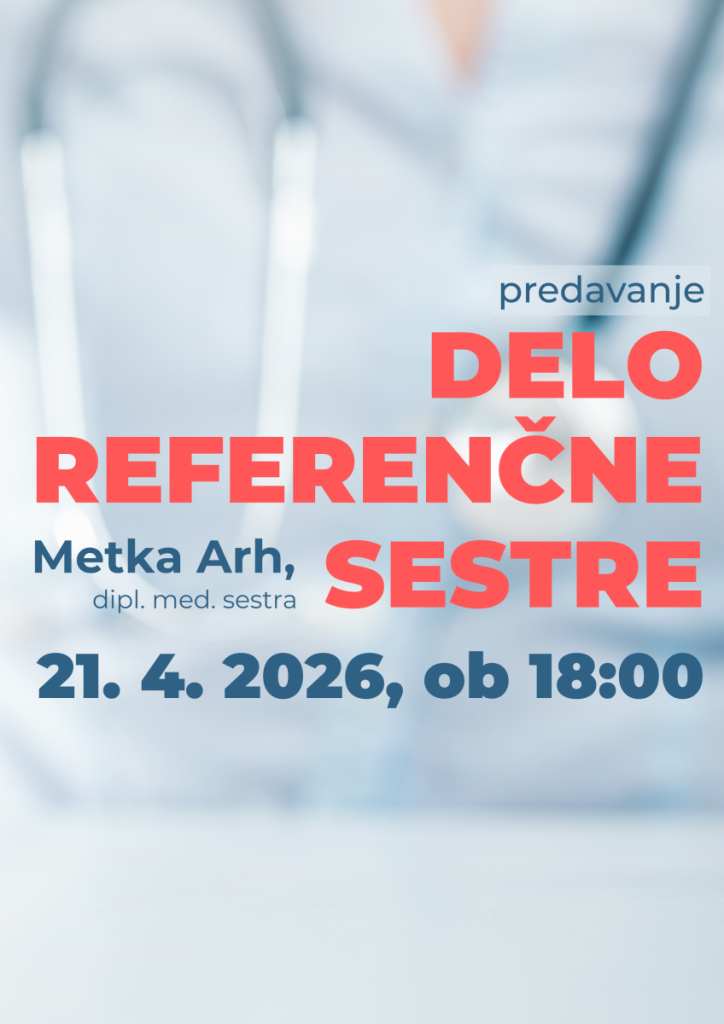Metka Arh: delo referenčne sestre, predavanje, torek, 21. 4. 2026, ob 18:00