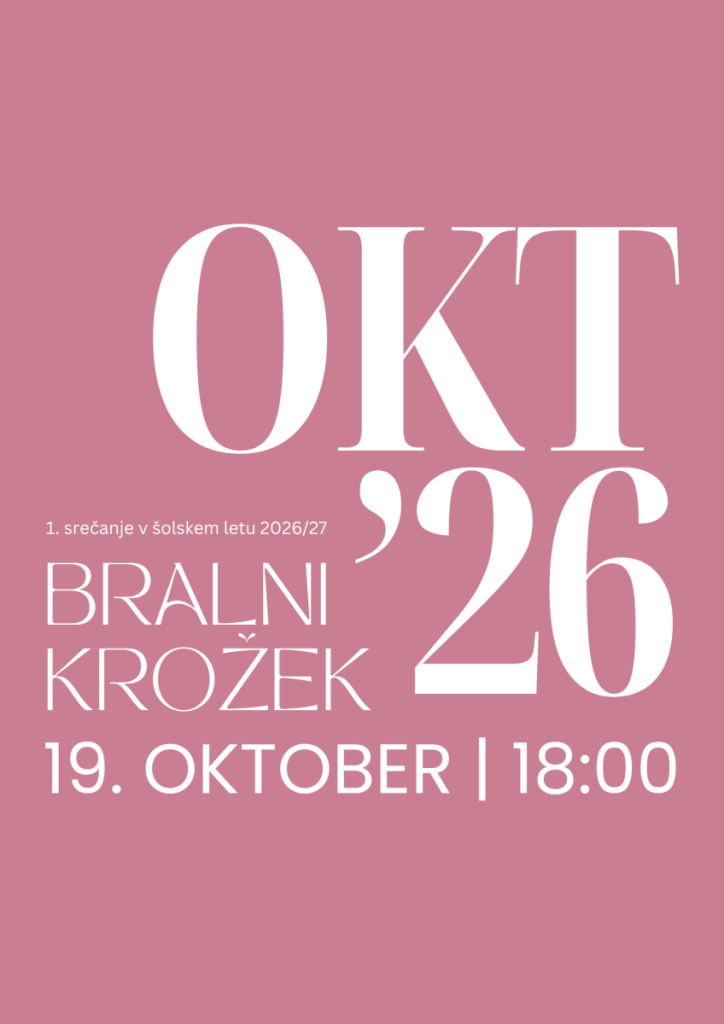 Nova šolska sezona, nova branja – že 26. leto, oktober 2026